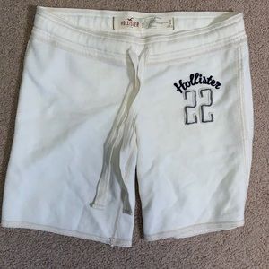 Hollister White Sweat Shorts (size small)